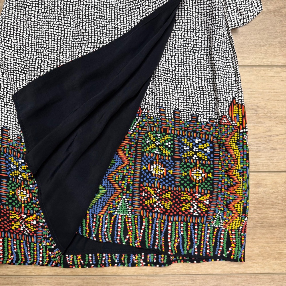 Vintage Platinum Dorothy Schoelen Wrap Skirt 8 Artsy Art to Wear Festival Boho - Picture 2 of 11